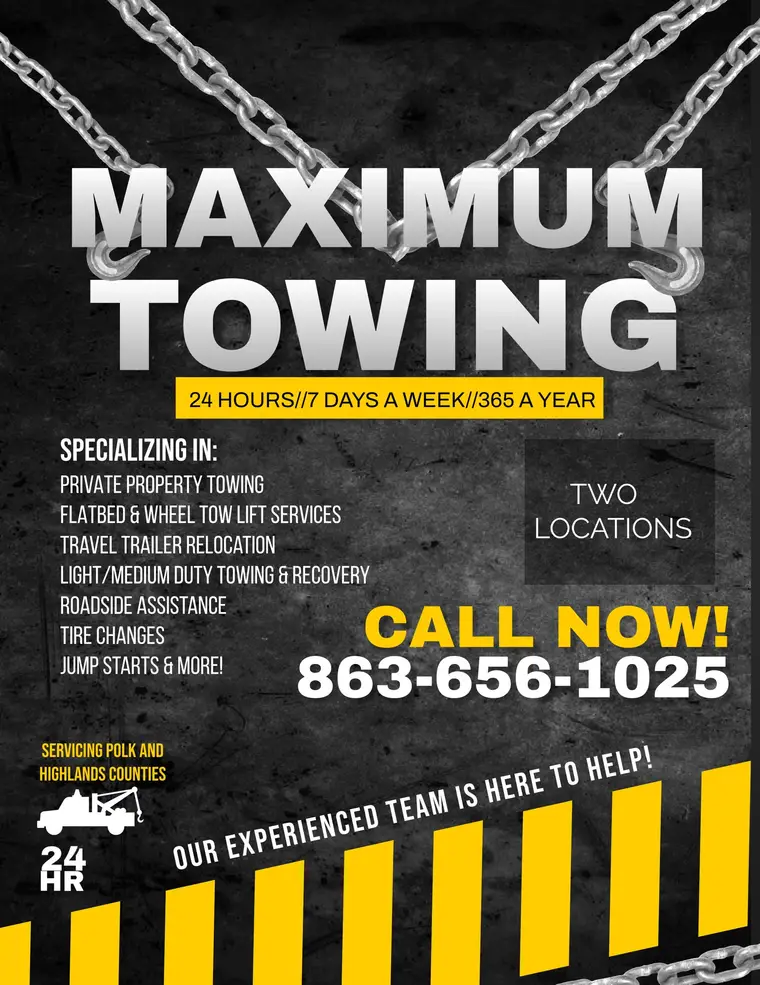 Winter Haven location towing flyer