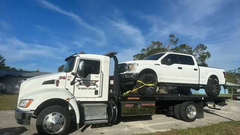 White Kenworth carrier